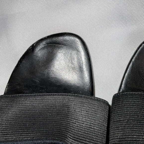 Yves Saint Laurent Block Heeled Slides Black Stretch Women's Size 8 - Picture 6 of 8